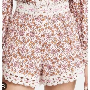 Rahi Anthropologie Francoise Ana Short Lace Trim Crochet Pleated Size Small
